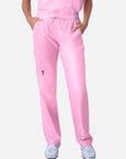 womens simple straight leg scrub pants light pink