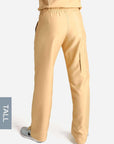 womens tall cargo pocket straight leg scrub pants khaki